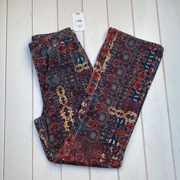 NWT RVCA Retro High Waisted Wide Leg Cords - Picture 14 of 16